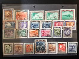 24 timbres Indonésie neufs** 1947-1948-1949