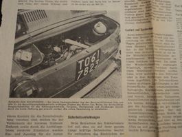 Prospekt Testbericht AR Fiat 850 und 850 Super von 1964