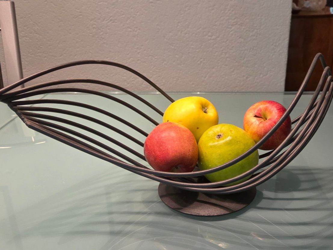 Ciotole: Metall Anthrazit Farbig Früchteschale. – Usato da Niederbipp venduto da Trude04 5