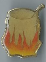 Placchette & Badge: Topf auf Feuer, Pin – Usato da Zürich venduto da t24_de