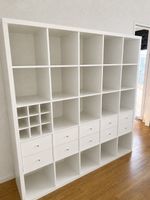 IKEA KALLAX Regal 182 × 182 cm weiss mit Schubladeneinsätzen
