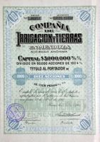 Compania de Irrigacion y Tierras en Mendoza SA - 1911