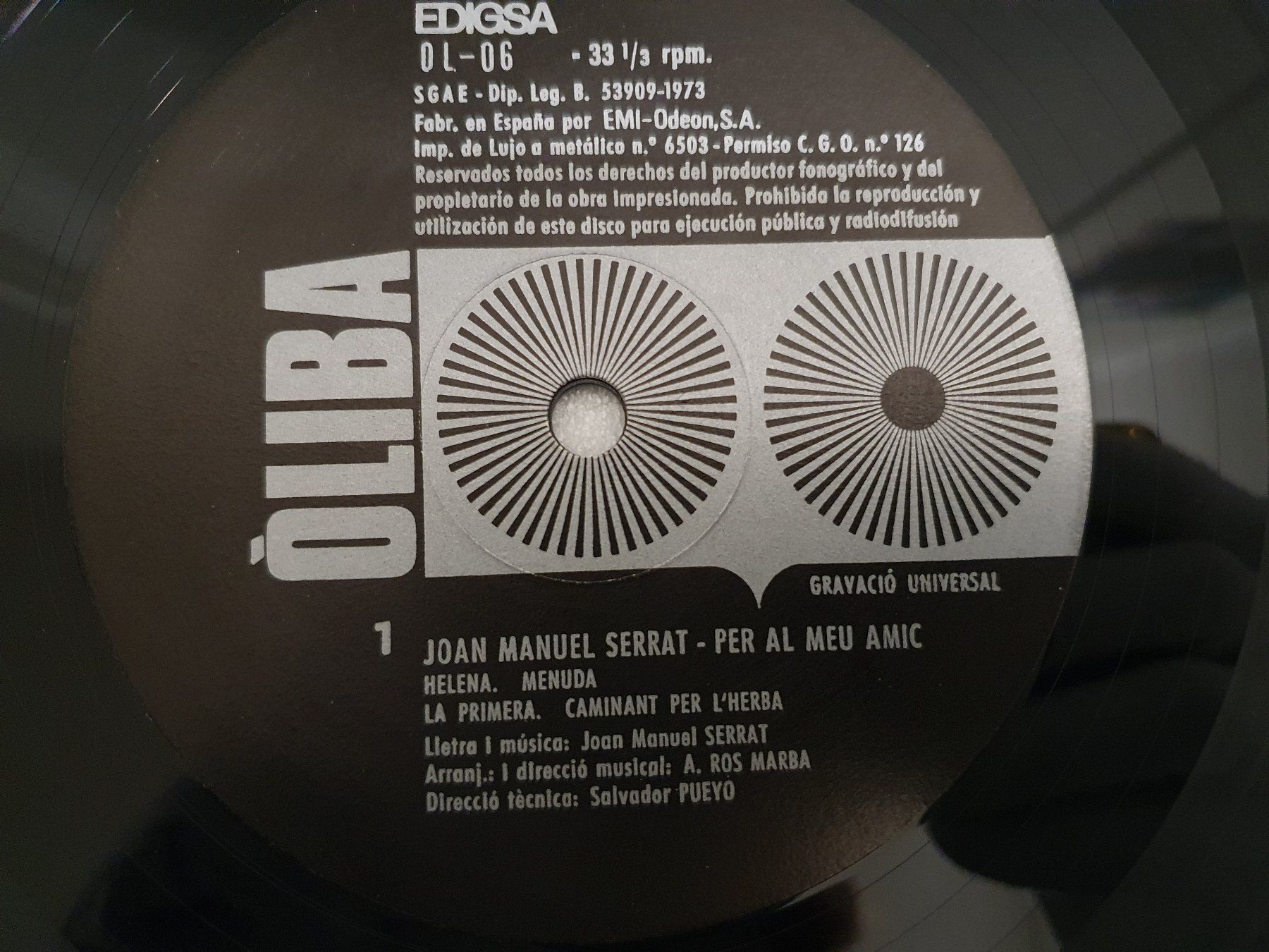 Schallplatten: Joan Manuel Serrat – Per Al Meu Amic – Gebraucht aus Uster von Vinyl-Leidenschaft 4