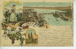 Zürich - Lithokarte 1902