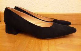 Ballerines 38, Parallèle Paris,navy,cuir(daim),très bon état