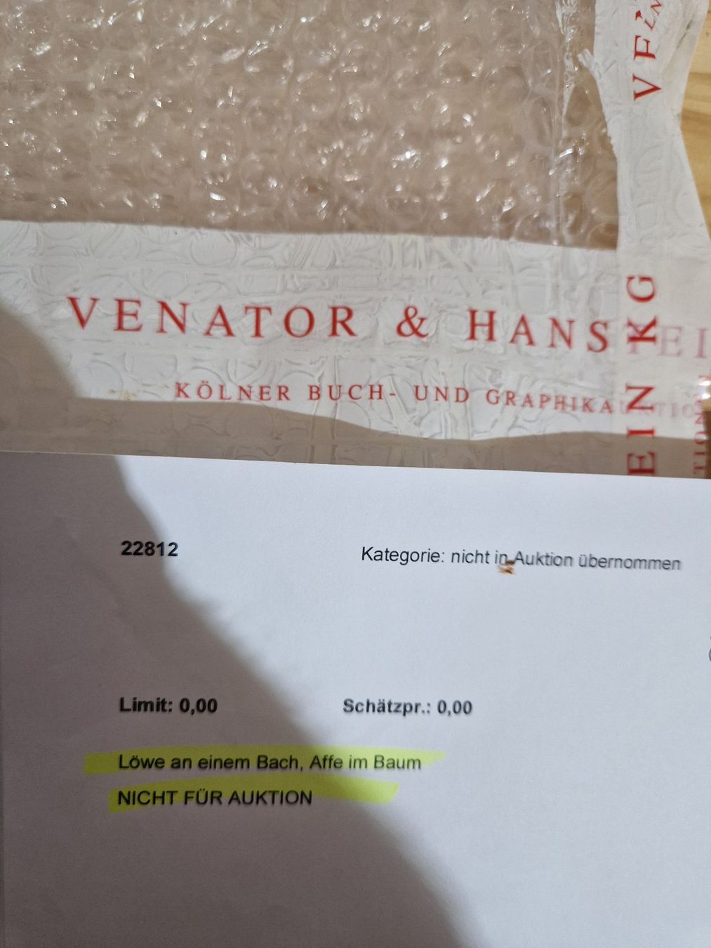 Xilografie: Holzschnitt Löwe am Bach – Usato da Seedorf BE venduto da Stibutz 4