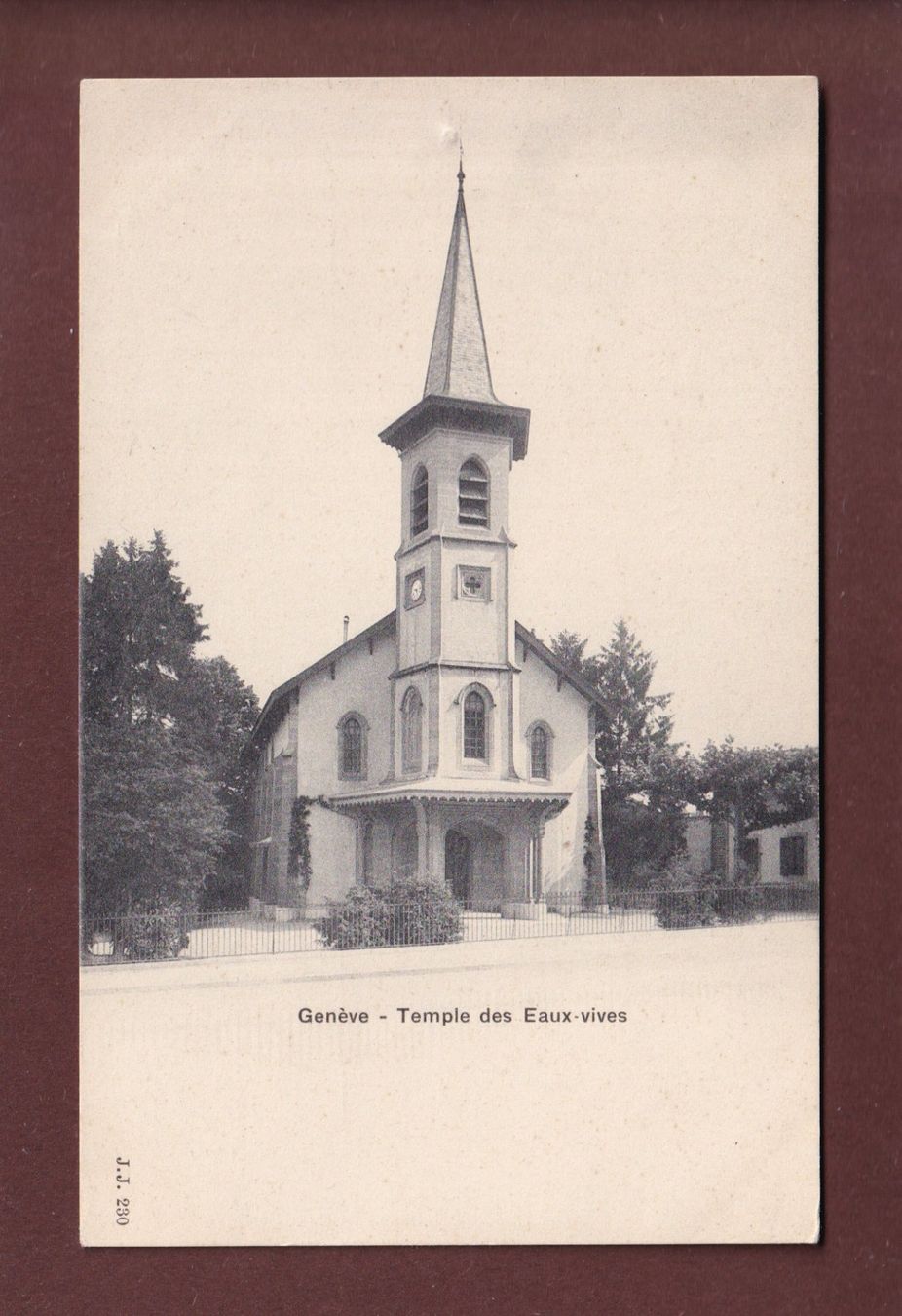 Cartoline postali: GENEVE - Temple des Eaux-Vives – Usato da Pully venduto da nicecards