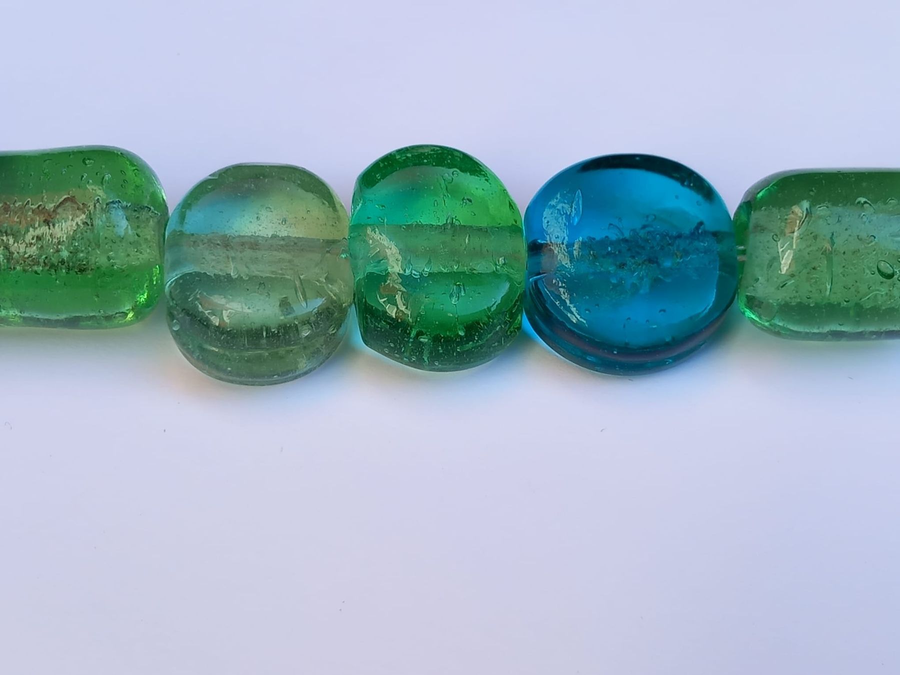Catenine: Handgemachte  Grüne Glas Kette – Usato da Winterthur venduto da Jopf1 6