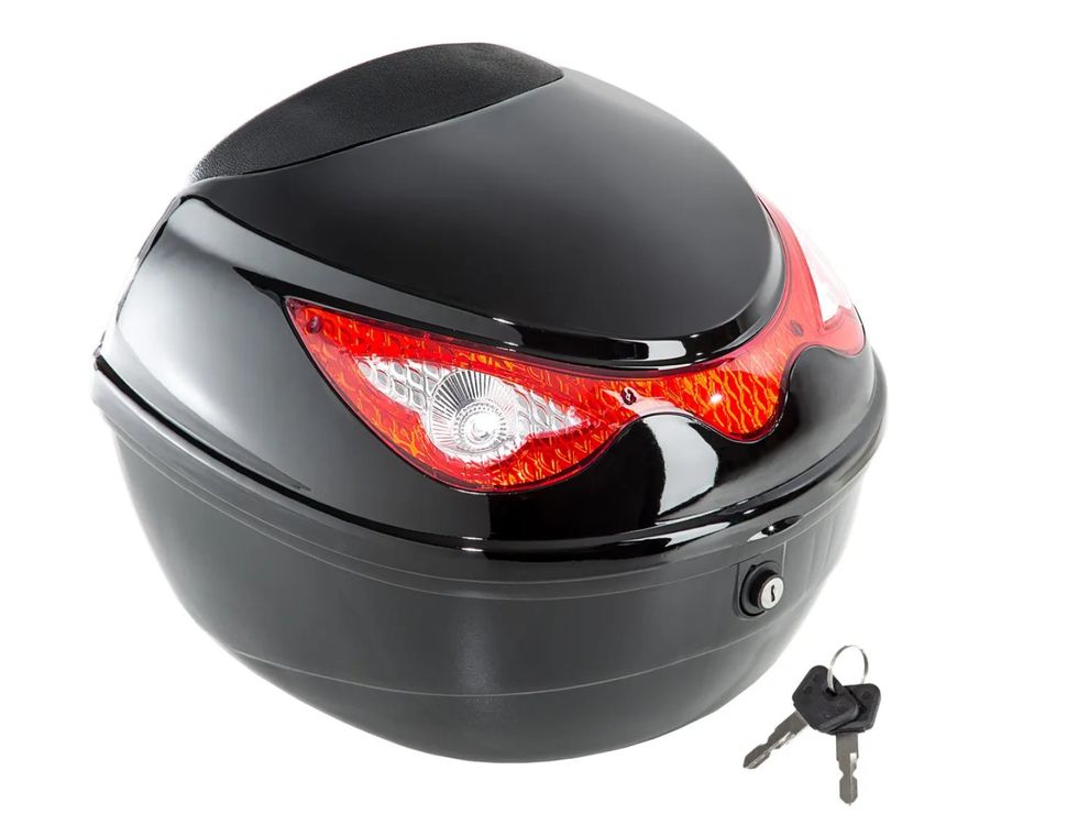 Kouamor Motorrad Topcase 45 Liter - Aluminium Topcase Wasserdicht Mit Schloss
