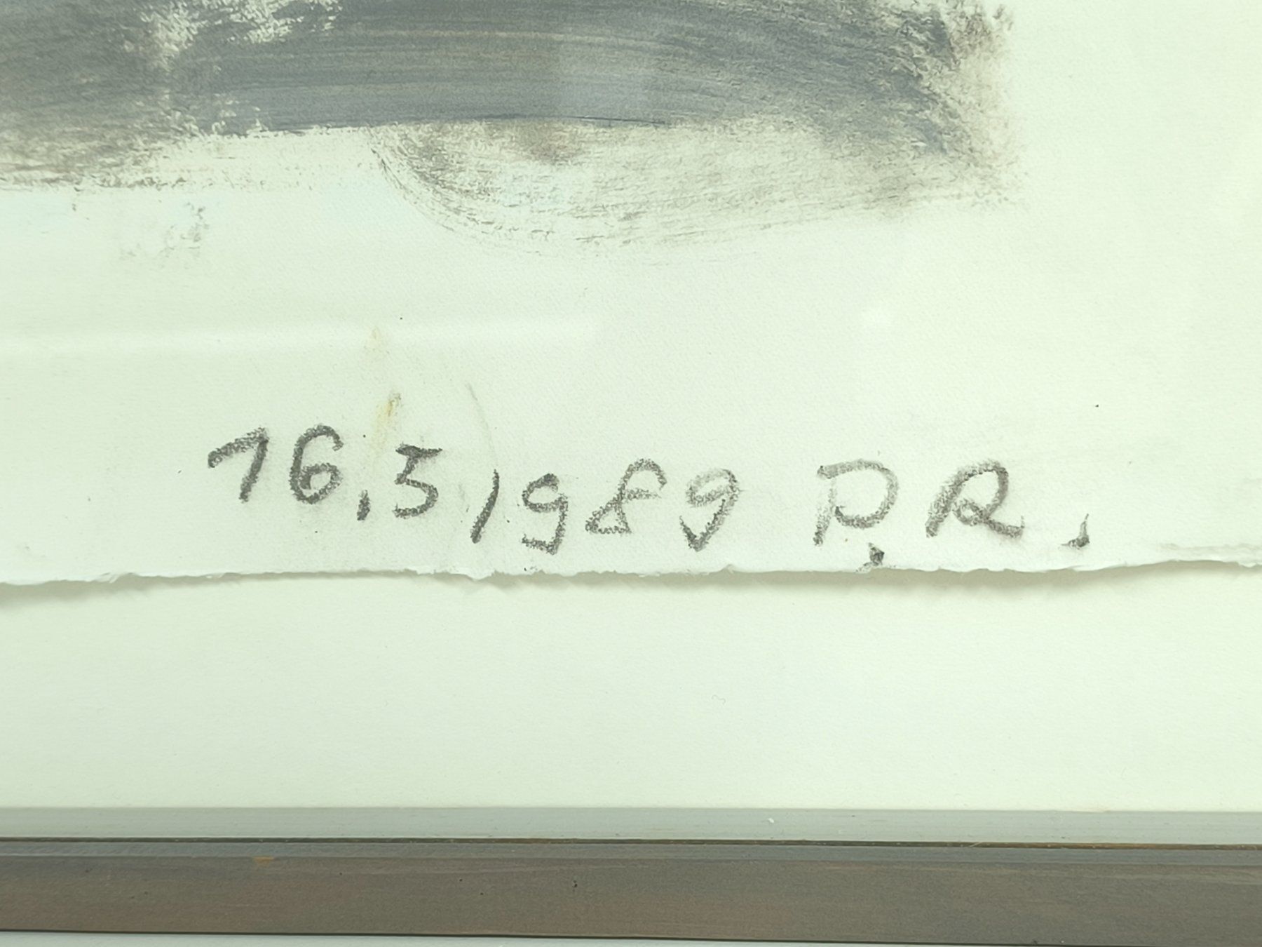 Gemälde: Grosses abstraktes Gemälde signiert P.R. 1989 – Gebraucht aus Rüti ZH von Restwert_Rueti_ZH 3