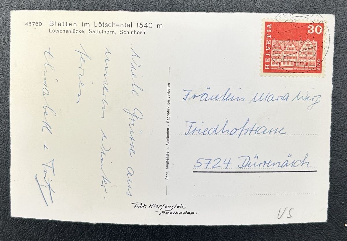 Cartoline postali: Blatten im Lötschental im Winter  – Usato da Horw venduto da Tellbub 1