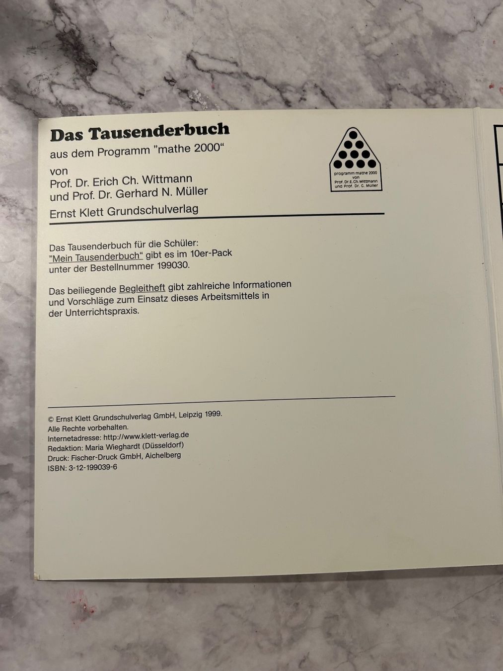 Libri: Tausenderbuch Lehrerausgabe gross Mathematik Klett – Usato da Basel venduto da toy_t8bb 3