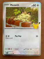 Pokemon Meowth Holo 30 Jahre (Versand gratis)