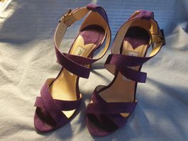 JIMMY CHOO Lila Wildleder Sandaletten Grösse 35.5