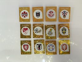 WM 2026 Stickers diverse Länder 12 Stk guter Zustand