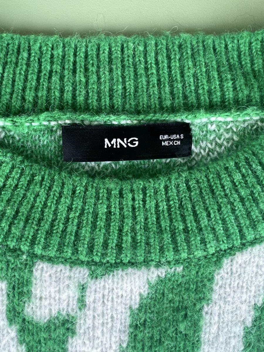Mango Maglioni & Felpe: Pull Mango vert et blanc. – Nuovo (secondo la descrizione) da Morges venduto da Igp10 2