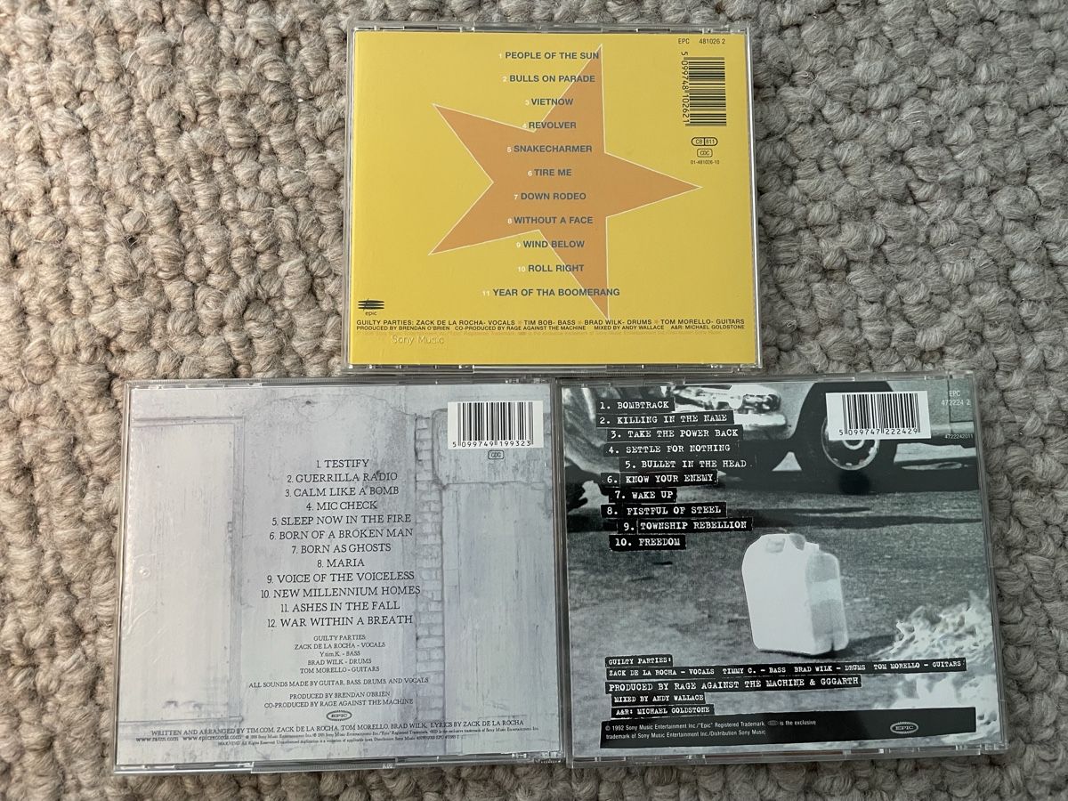 CDs: 3x Rage Against The Machine – Gebraucht aus Reinach AG von trigger7811 1