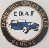 Badge / Plakette E.D.A.F. ECURIE DES ANNEES FOLLES GENEVE