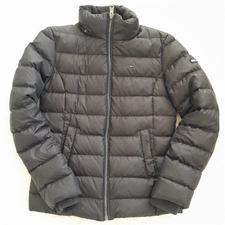 Doudoune Tommy Hilfiger noire, taille XS, en plis de canard