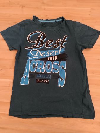 T-SHIRT FÜR JUNGEN/ DUNKELBLAU/ GR.176