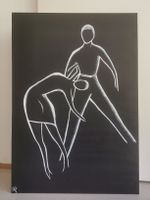 Painting. "Dancing Couple" - Black and White.