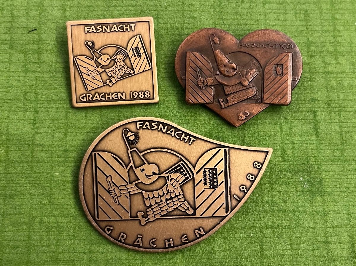 Basler Placchette & Badge: Basel 1961 und 2x gleich – Usato da Itingen venduto da Bebbi6569