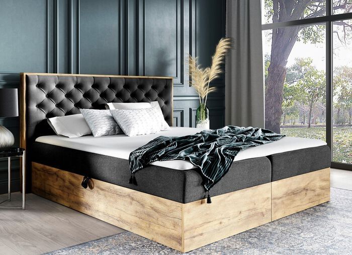 Letti: Boxspringbett mit Bettkasten und Topper 180x200 – Usato da Berg TG venduto da Jasin_97 1