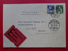 1933, EXPRESS-Brief von MEILEN (ZH) Nr.160z (geriffelt)