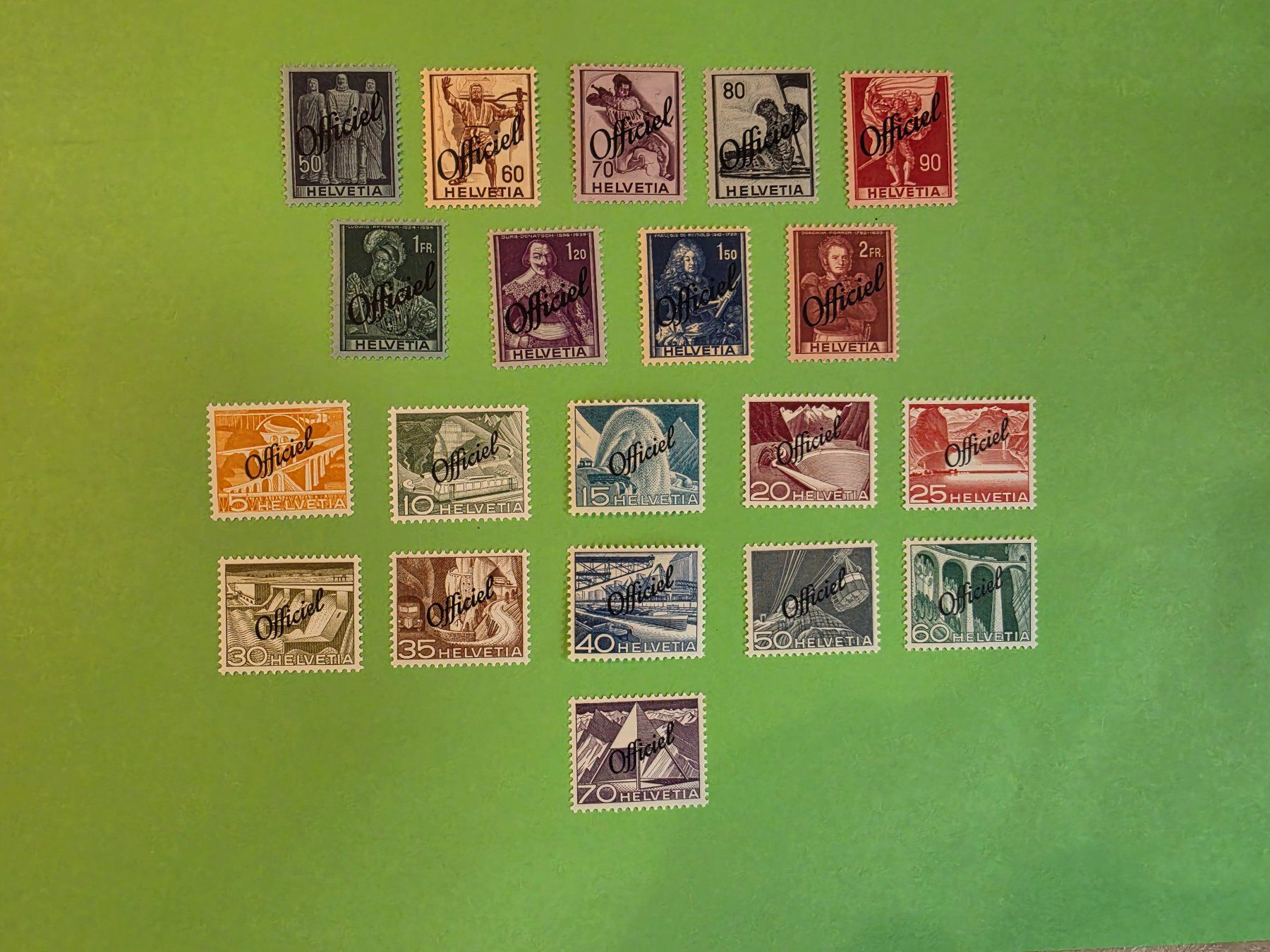 Tous les timbres: Dienstmarken Nr. 55-75, postfrisch ** – D'occasion à Leimbach AG par jaj_89sd