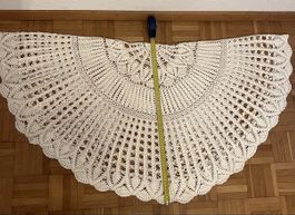 Handgemachte Häkelstola, Runde Tischdecke, Frühlingsaccessoi