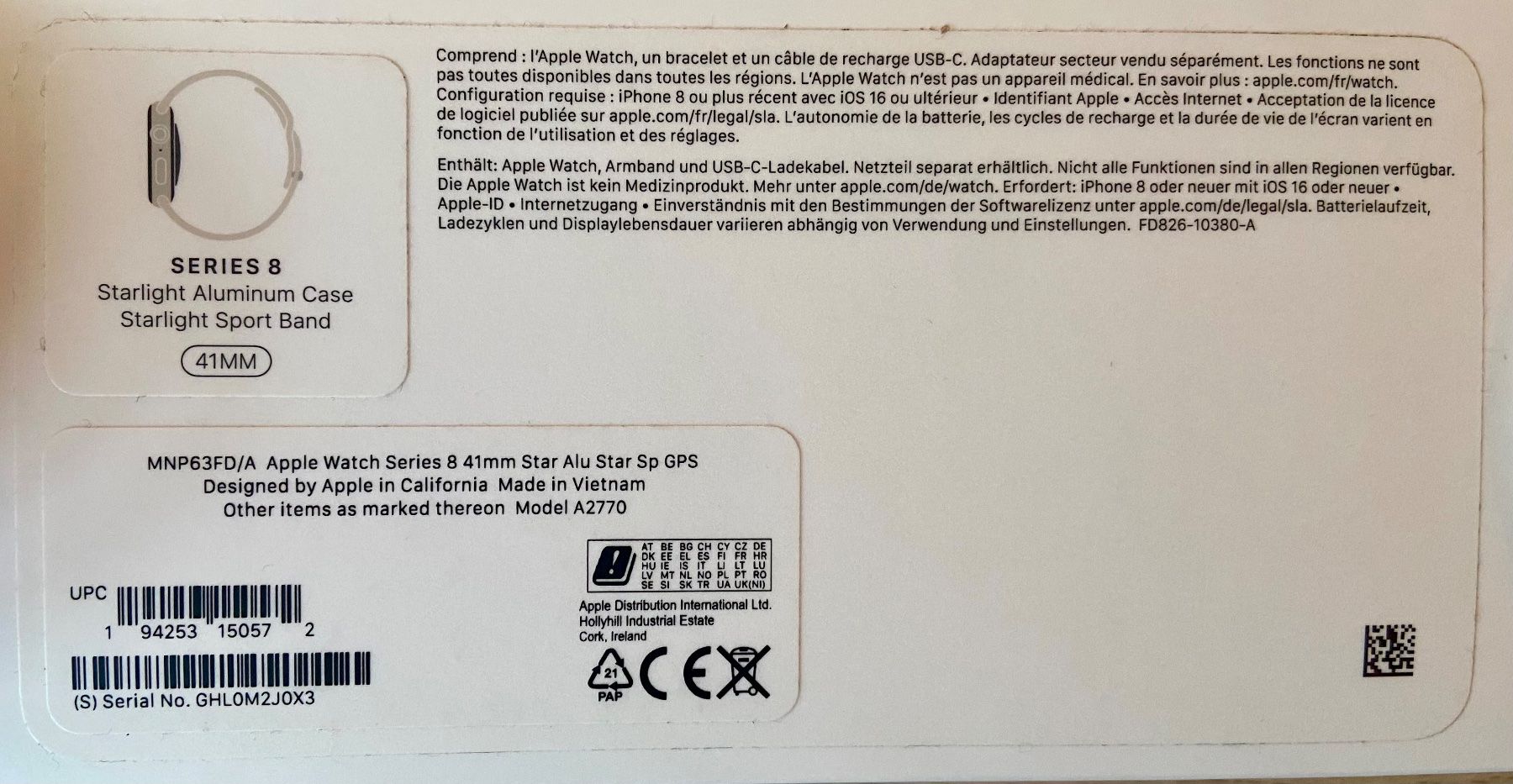 Apple Smartwatch: Apple Watch Series 8-Starlight Aluminium Case 41mm – Neu (gemäss Beschreibung) aus Widnau von Imani 6