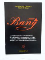 BANG, 1/43, catalogue, Katalog, N° 1, Ferrari, Ford, Cobra