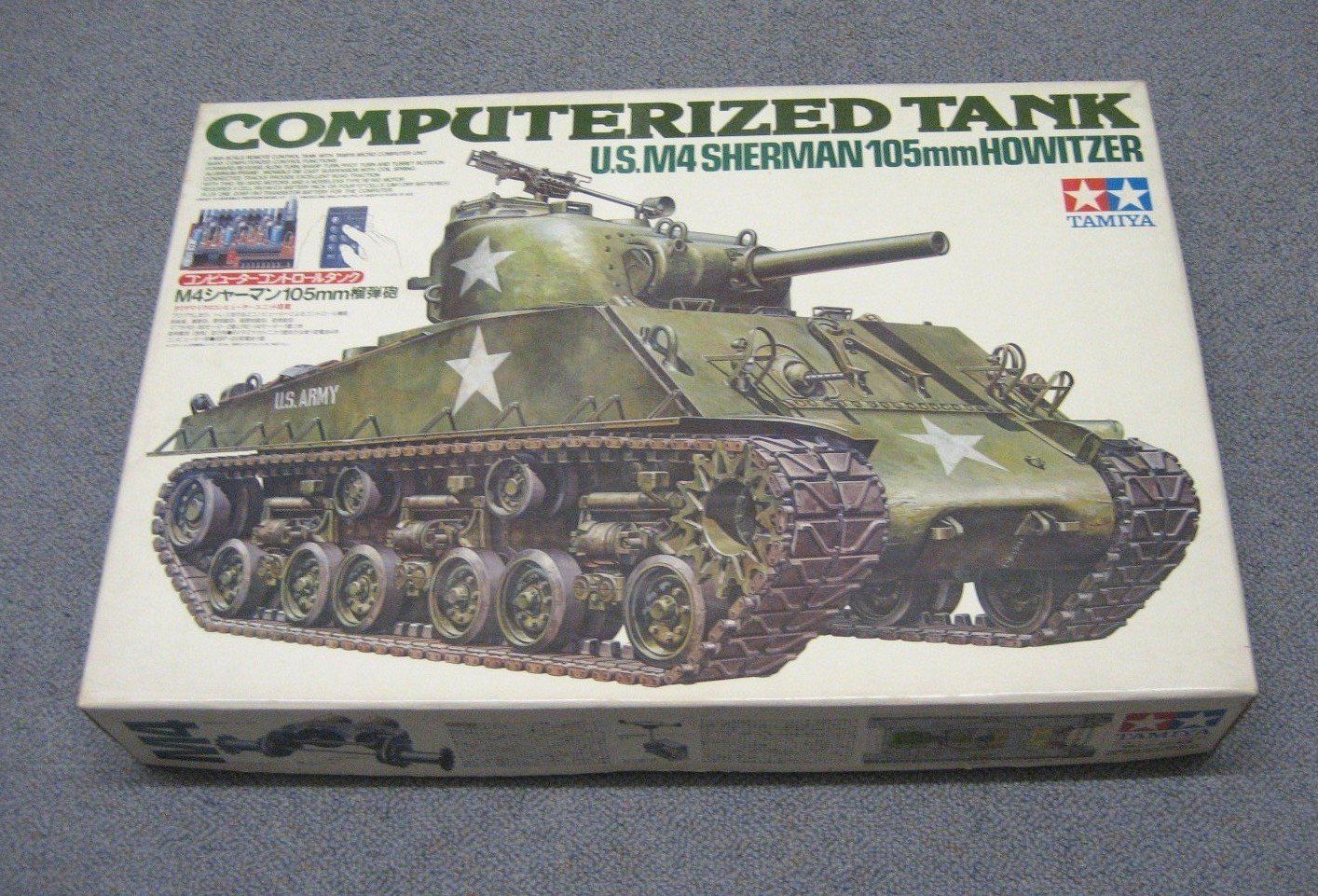 Tamiya RC Modellbau: Tamiya 4501 Baukasten 1/16 Panzer Sherman Computerized 1974 – Neu und originalverpackt aus Horgen von Tenere24
