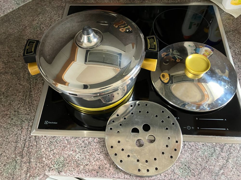 EXHUMKY Dampfkochtopf Multifunktional - Doppelschicht Suppentopf Für Haushalt & Büro