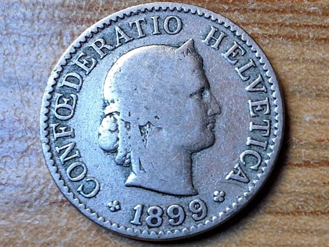 Tutti le monete: 5 Rappen 1899 – Usato da Münchenstein venduto da purbach1 6