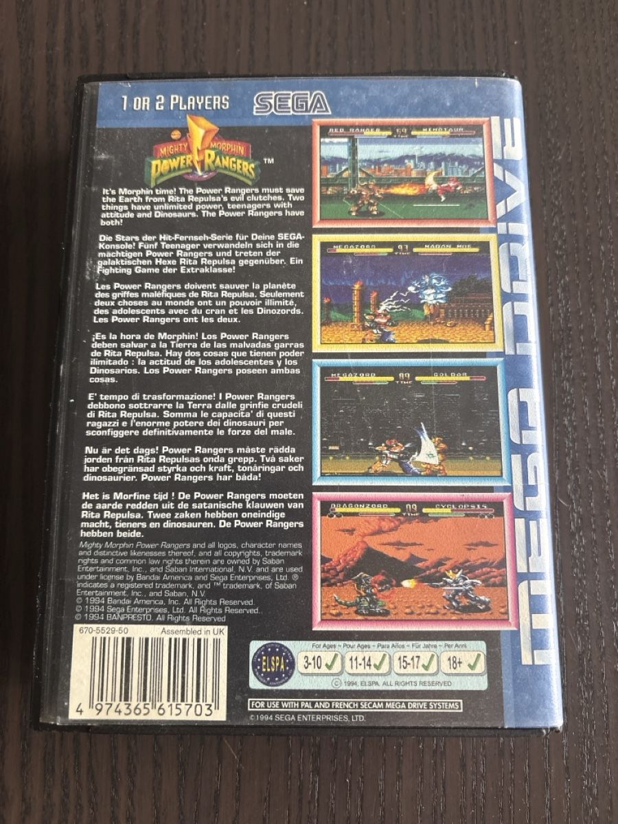 Sega Giochi: Jeu Retro power rangers mighty morphin Sega Megadrive – Usato da Meyrin venduto da did_bqr5 1