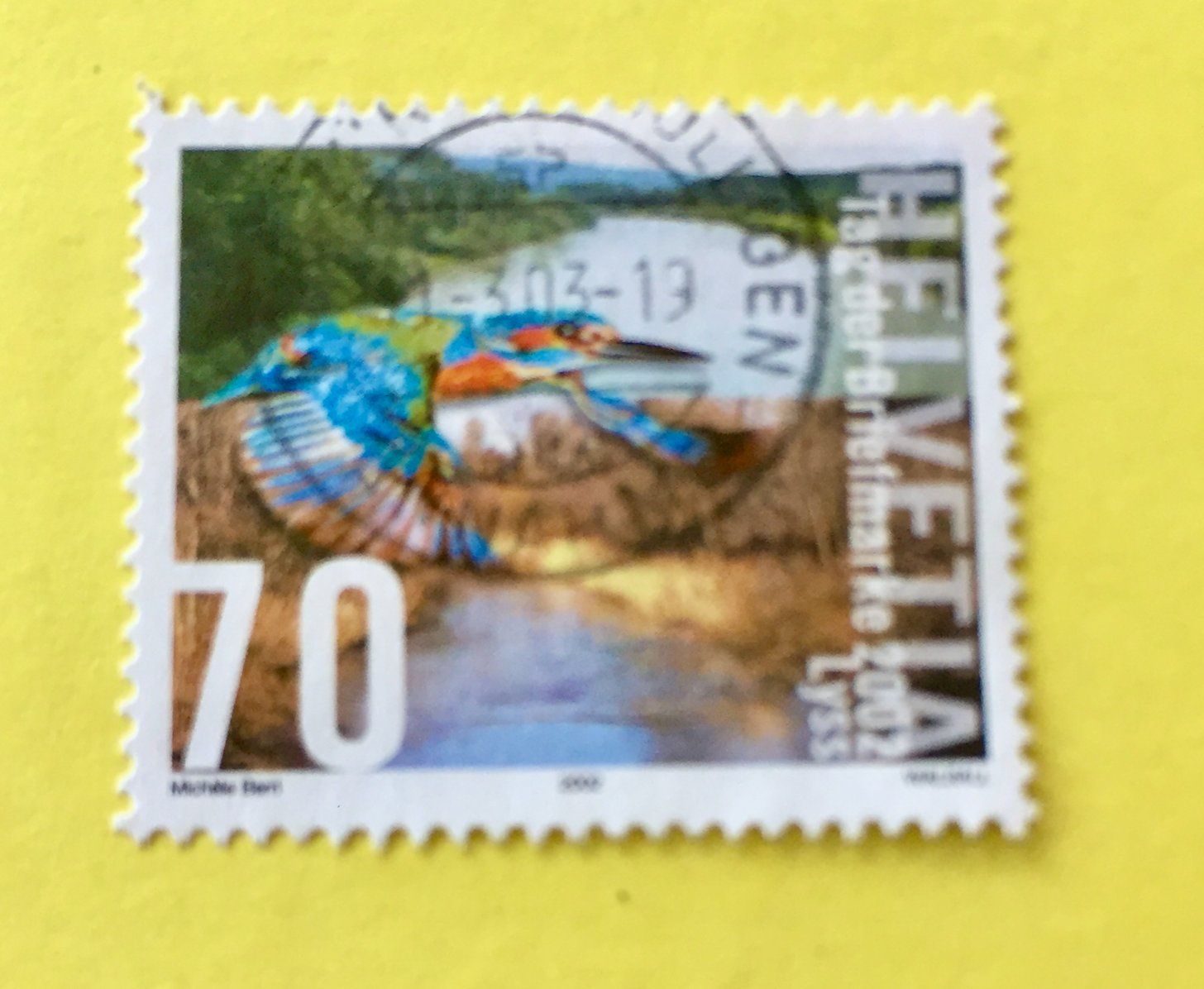 Tutti i francobolli: Nr.1071 Eisvogel  GESTEMPELT 2002    – Usato da Aarau venduto da Billa007