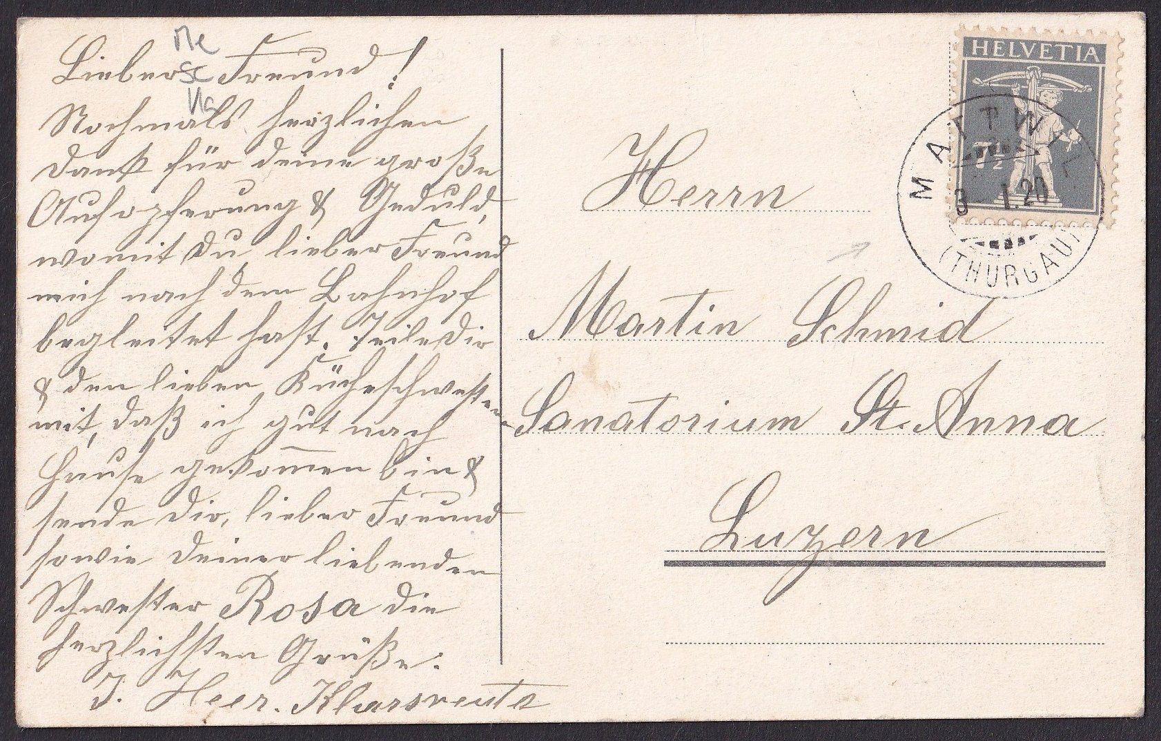Cartoline postali: Möhlin Aargauer Bauernhaus Strohdachhaus – Usato da Olten venduto da clotaldi 1