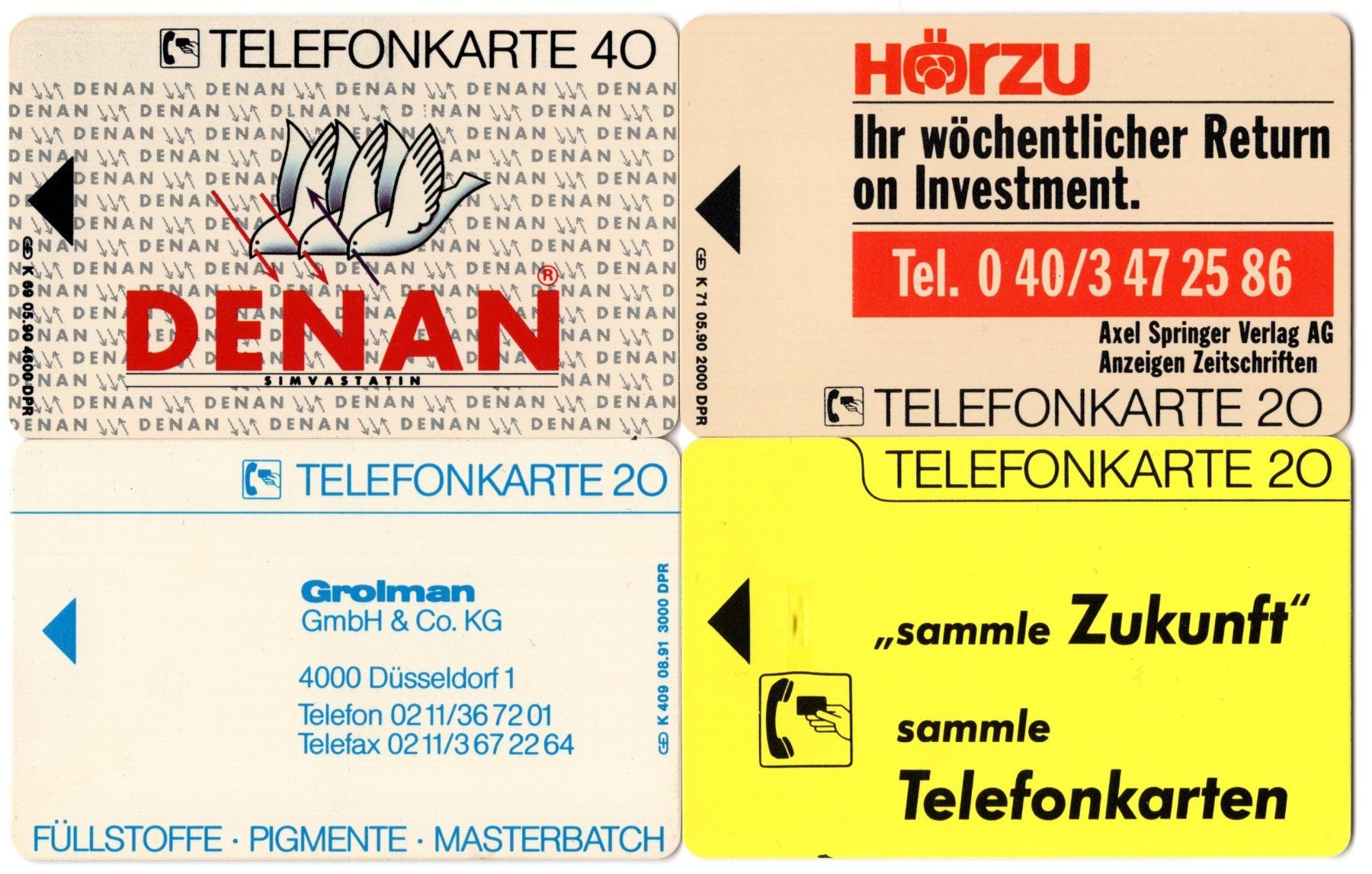 Schede telefoniche: 4 Dummy Telefonkarten aus Deutschland – Usato da Eglisau venduto da Chperfins 1