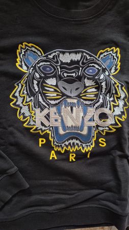 KENZO Paris, Schwarzer Pullover mit Tiger - Grösse L