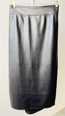 NEVER FULLY DRESSED Wickelrock aus veganem Leder, Gr. 46