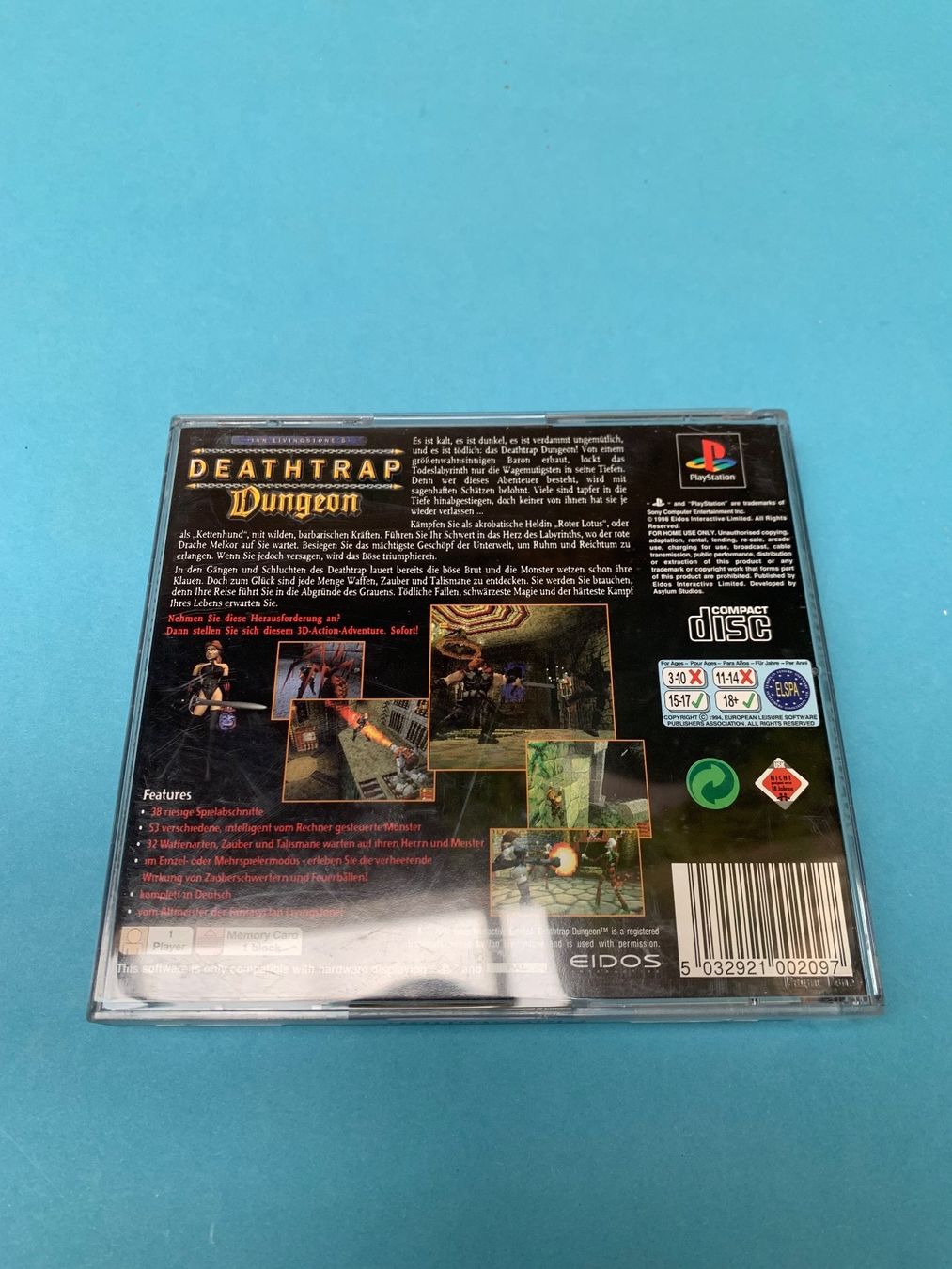 Sony Giochi: PS1 / Deathtrap Dungeon – Usato da Kölliken venduto da sergesellsretro 1