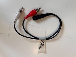 Mini-Jack Buchse 3.5 mm (Aux) auf Cinch 27cm Adapterkabel