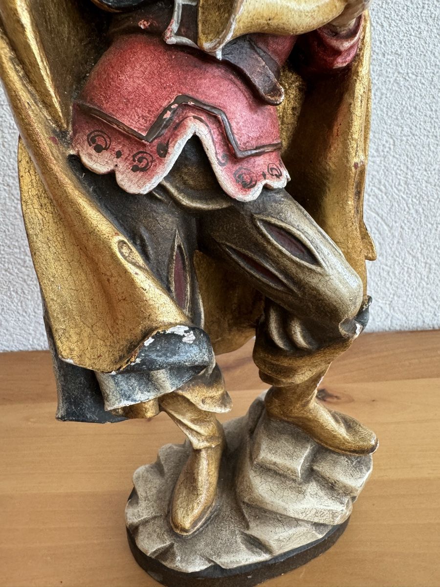 Sculture & Statue: Nachtwächter Holzfigur geschnitzt Handbemalt handgeschnitzt – Usato da Morges venduto da SevArt 3