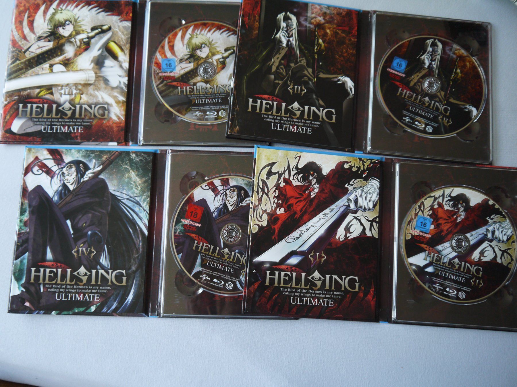 Alle DVDs: HELSING ULTIMATE  1 - 4 - ANIME - Blu Ray – Gebraucht aus Hagendorn von Blaf 1