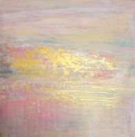 Originalgemälde auf Leinwand 60x60x5 cm, goldenen Unikat