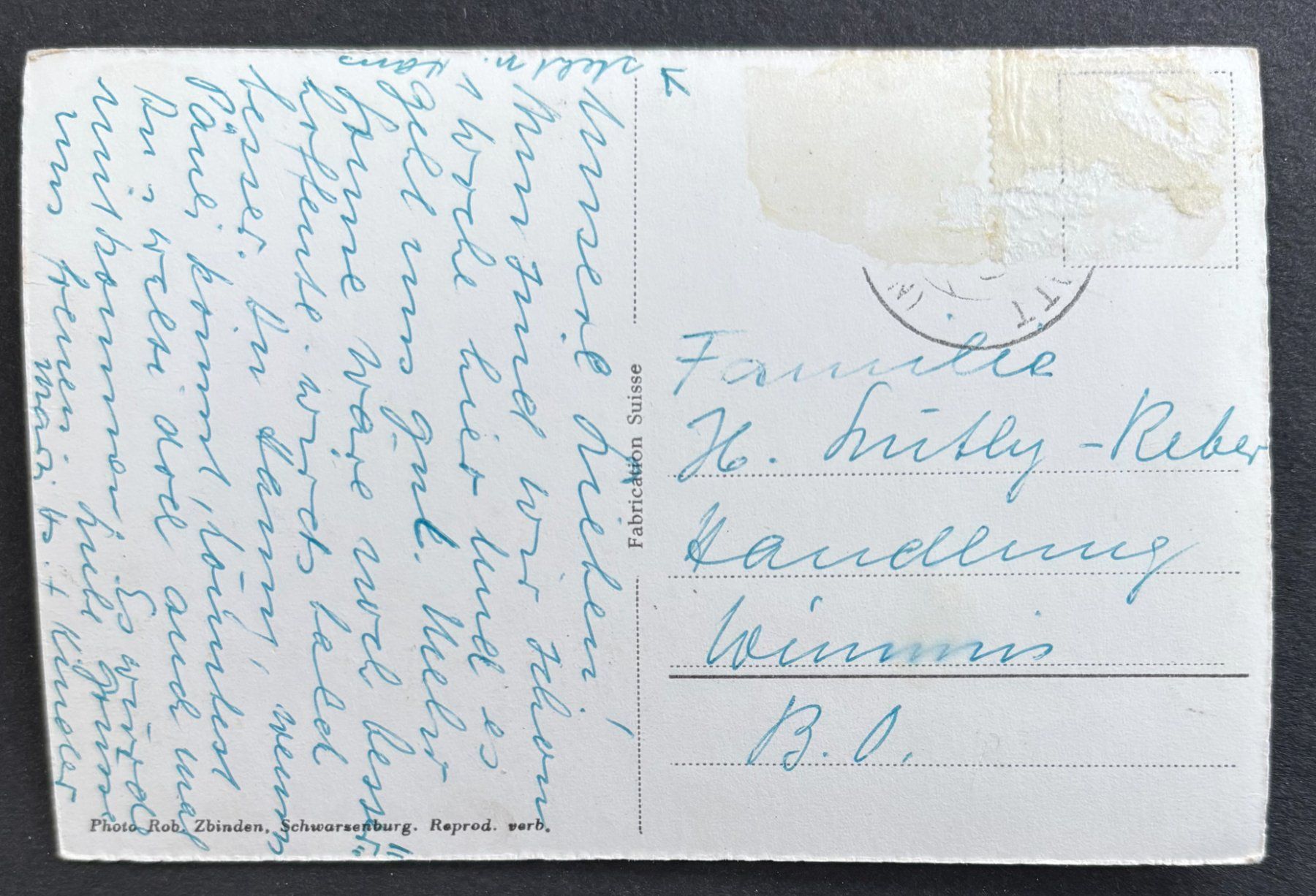 Cartoline postali: ANSICHTSKARTE RIFFENMATT MIT SCHWENDELBERG – Usato da Ostermundigen venduto da crazy-horse-1840 1