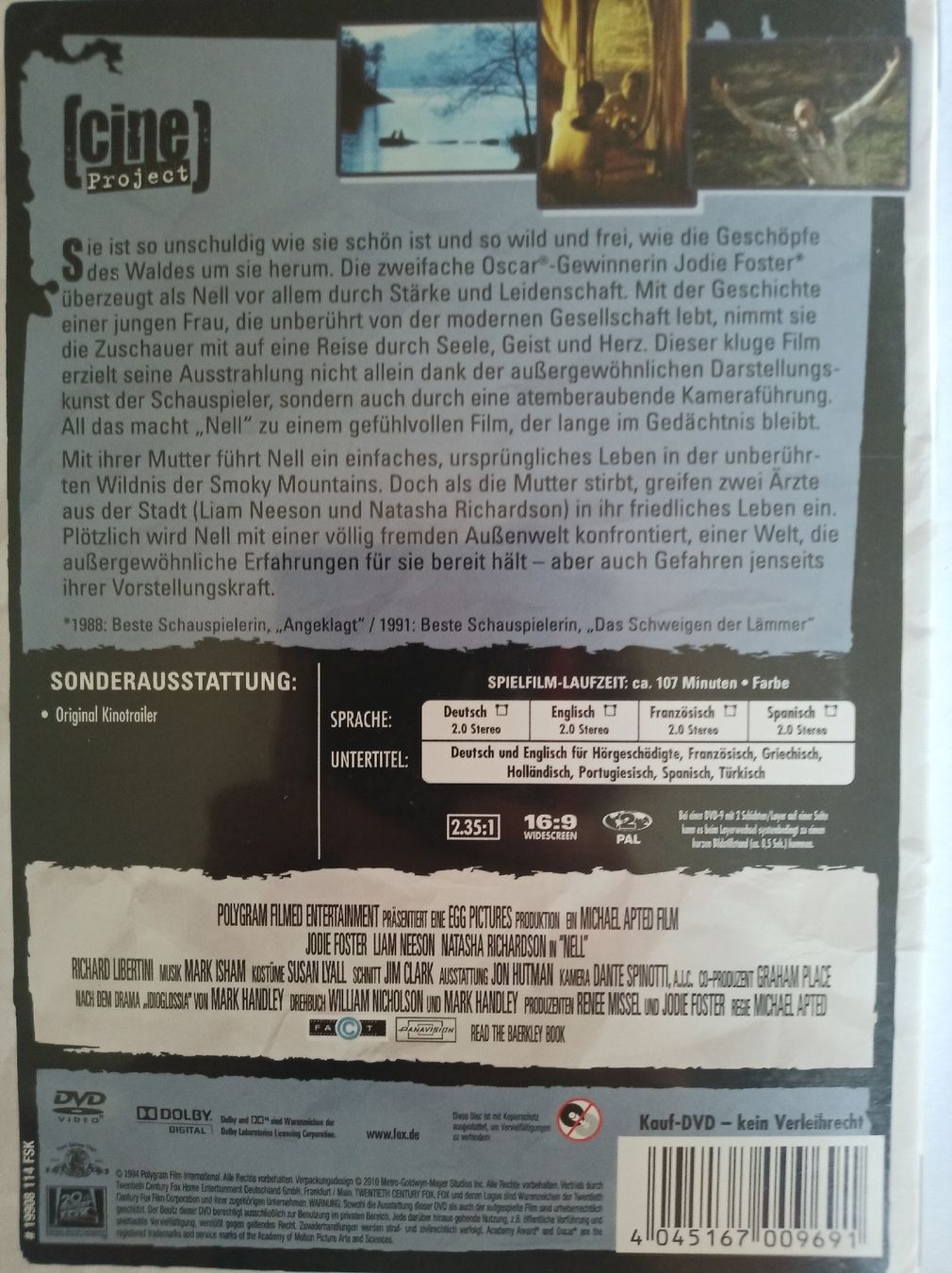 Tutti i DVDs: Nell - DVD (FSK 12) – Usato da Tann venduto da Veebee6 1