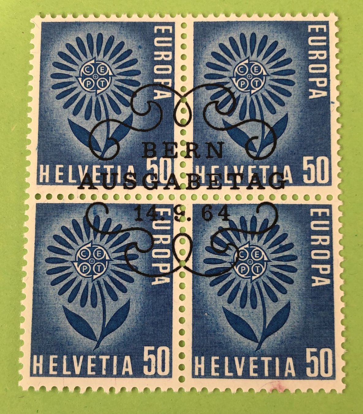 Tutti i francobolli: 4 er Block Nr.411  mit Vollstempel Bern – Usato da Aarau venduto da Billa007