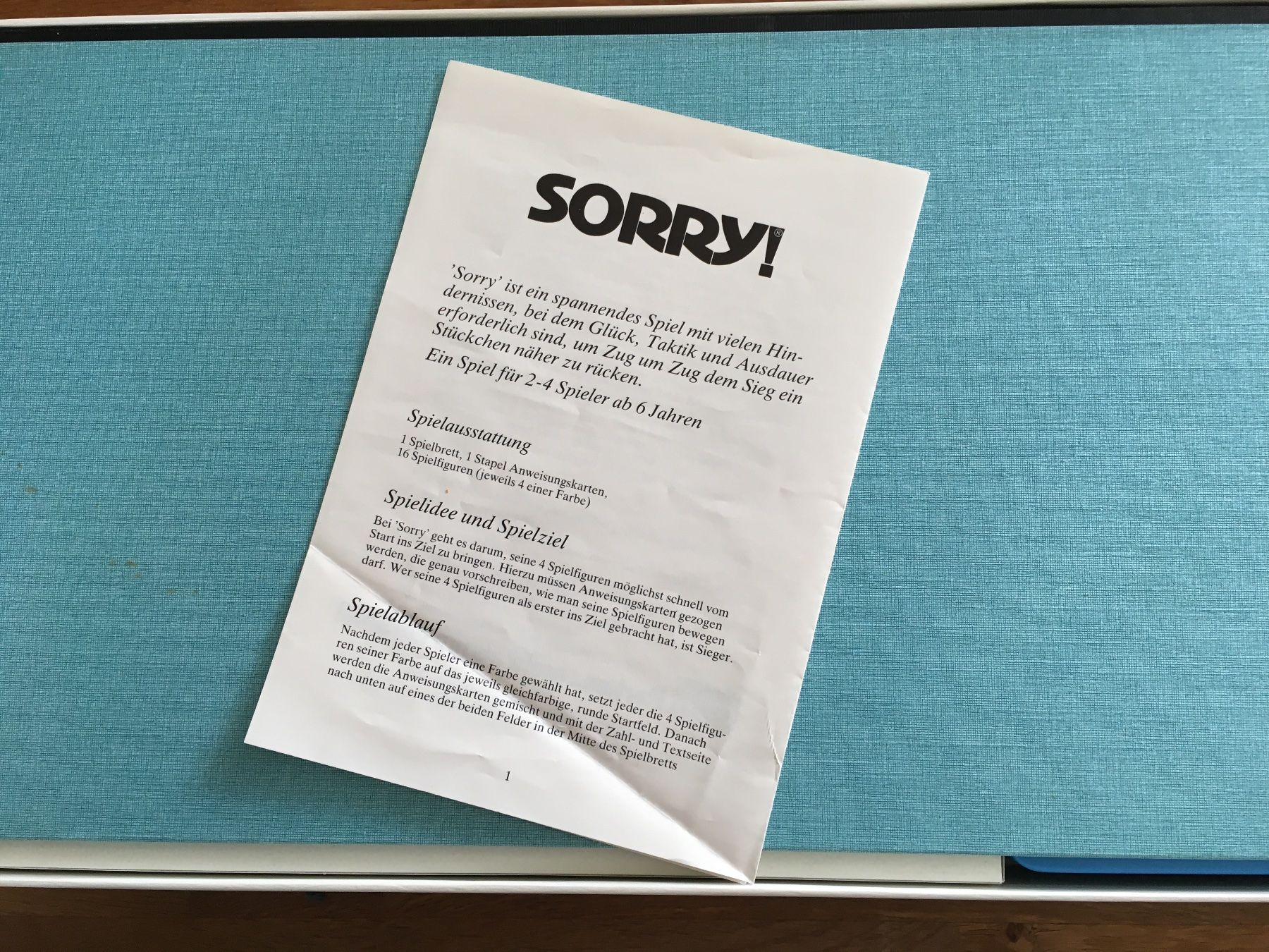 Parker Spiele: Parker Spiel „Sorry“ – Gebraucht aus Bauma von AraNobilis 1